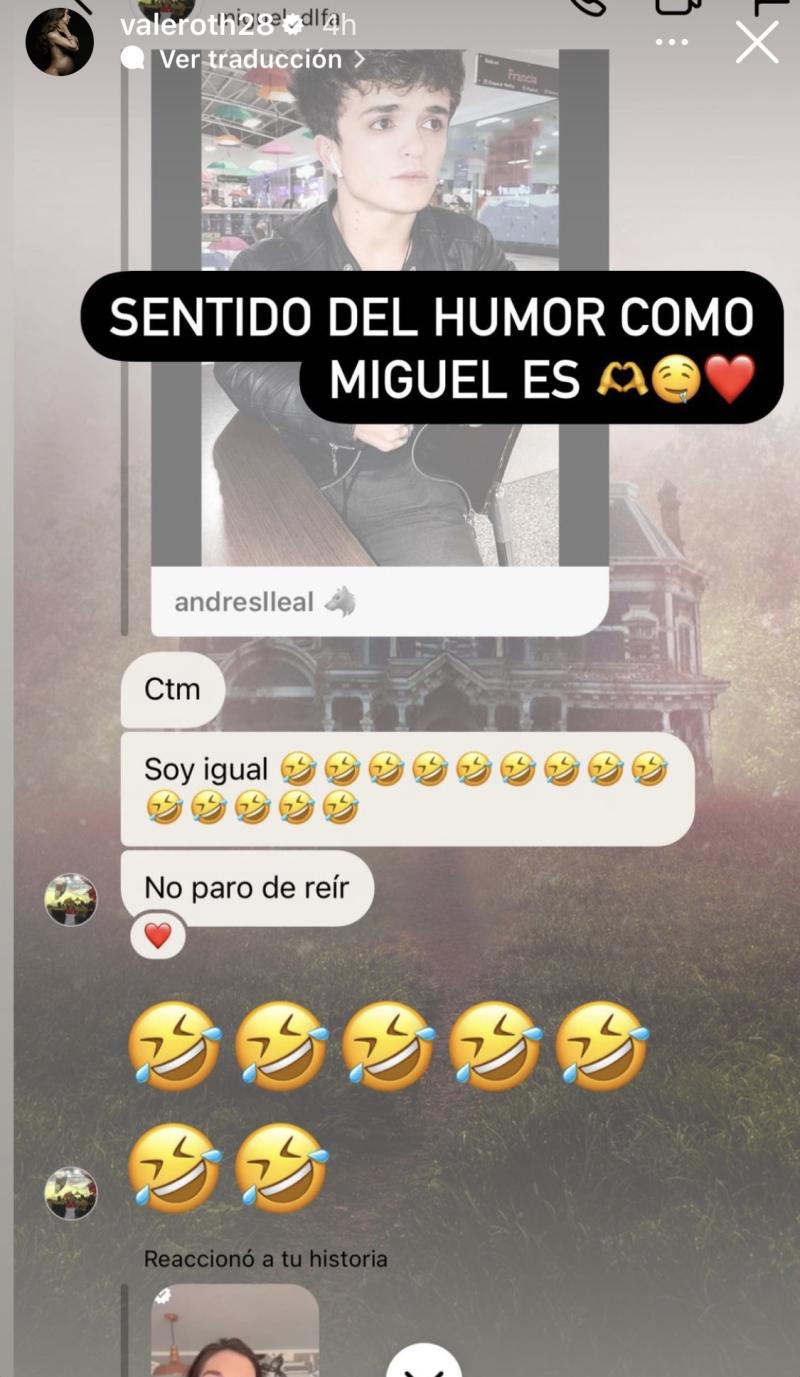 Vale Roth muestra la respuesta de Miguel, tras broma con reconocido creador de contenidos