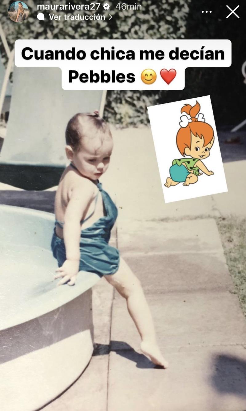 Maura Rivera durante su infancia