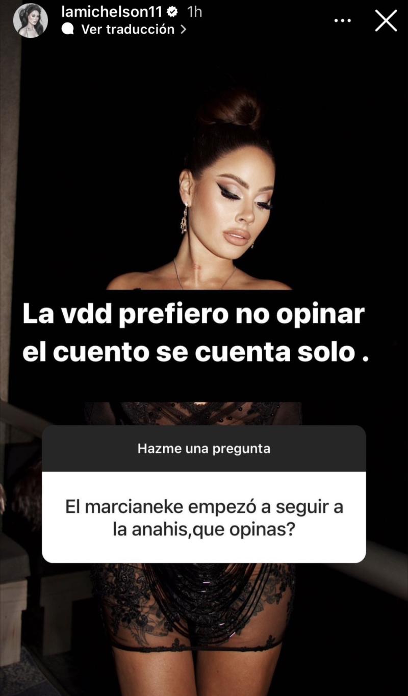 Ignacia Michelson responde pregunta sobre Marcianeke