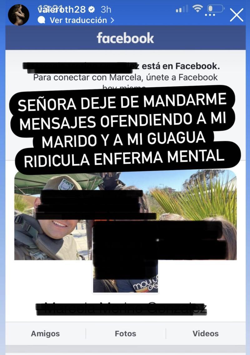 Vale Roth ha sido víctima de desubicados mensajes