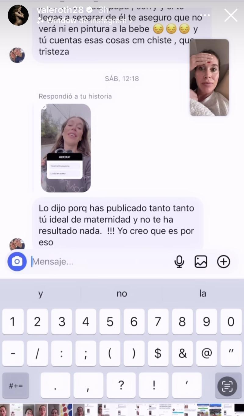 Vale Roth ha sido víctima de desubicados mensajes