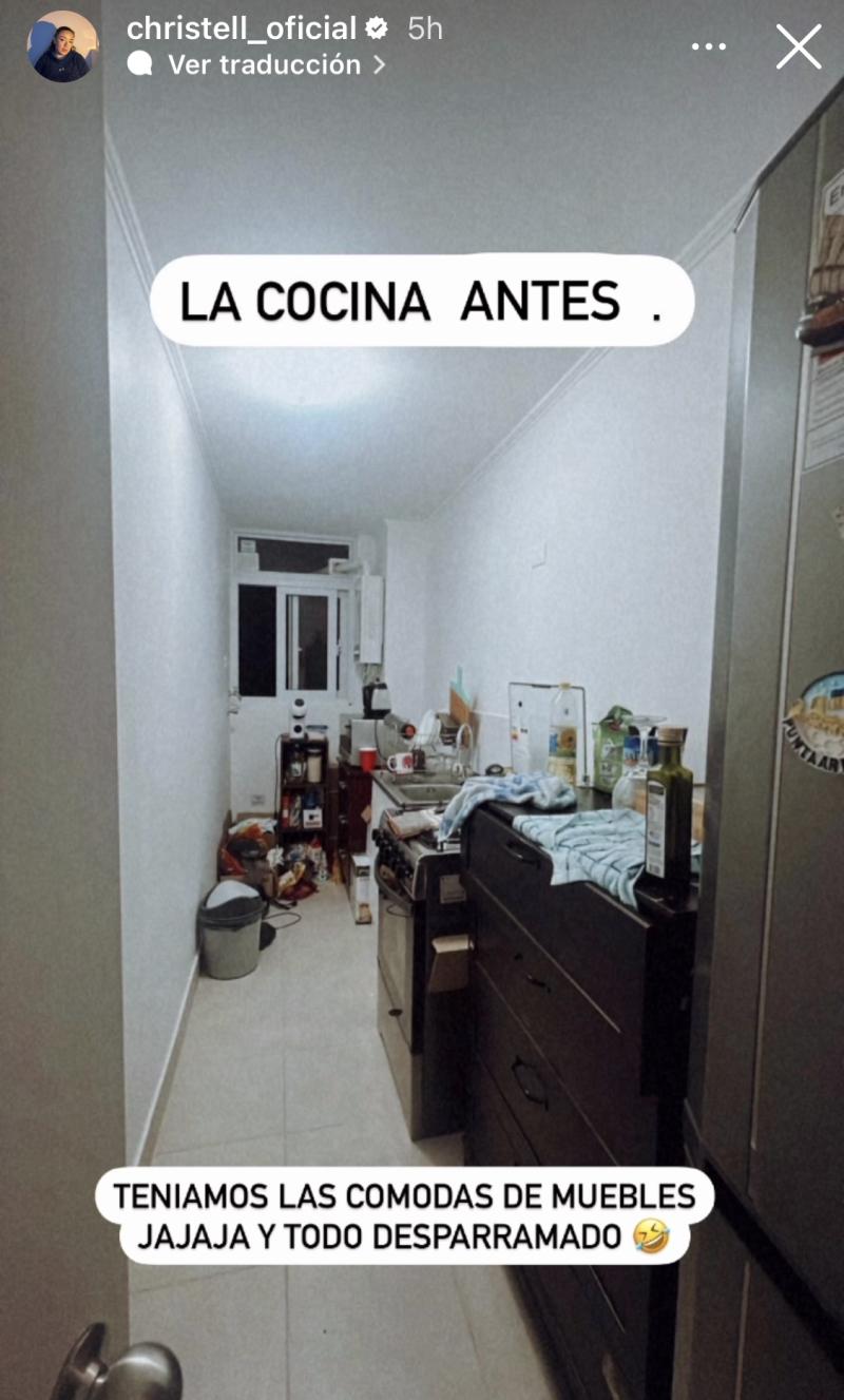 Christell Rodríguez muestra el antes y después de su cocina