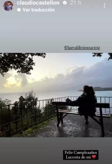 Claudio Castellón le dedicó romántico mensaje a Luz Valdivieso.