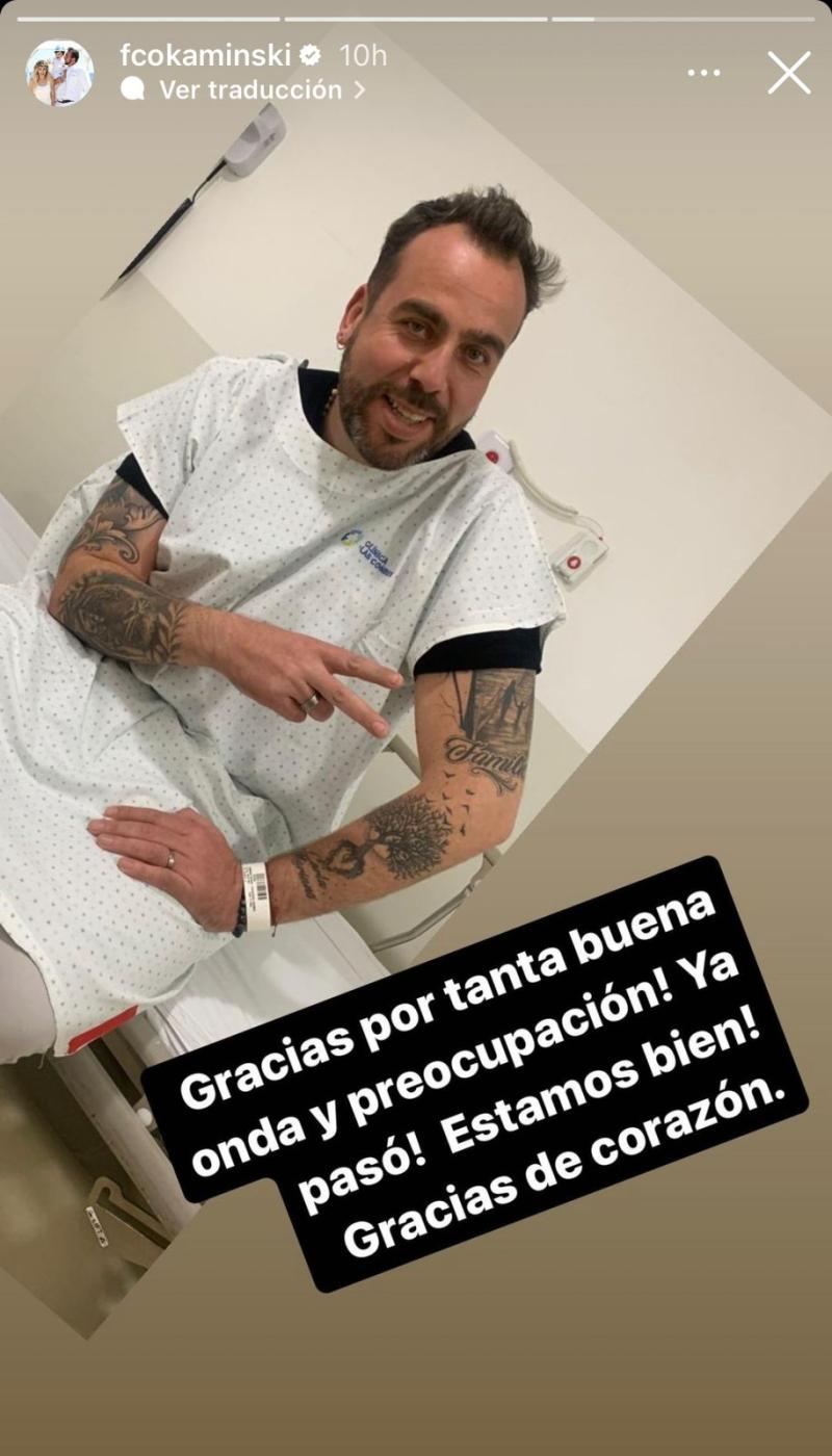 Francisco Kaminski actualizó su estado de salud.