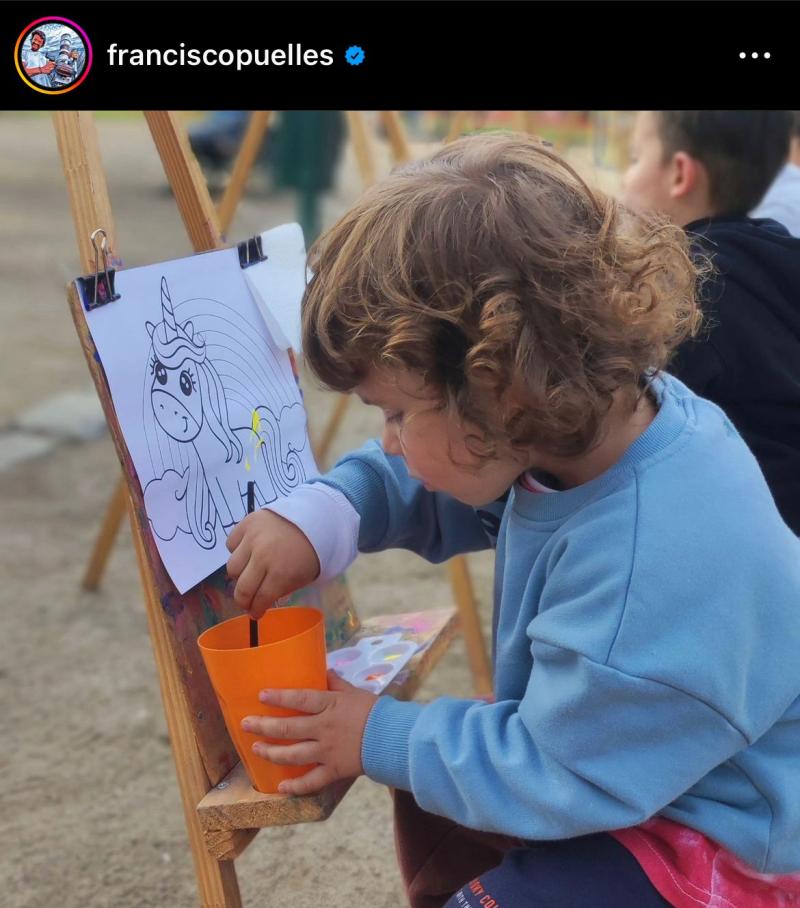 Francisco Puelles celebró los tres años de su hijo.