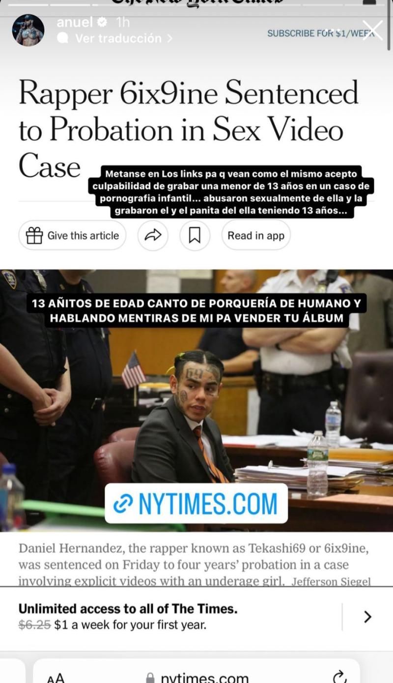 Anuel saca a la luz graves acusaciones en contra de nueva pareja de Yailin.