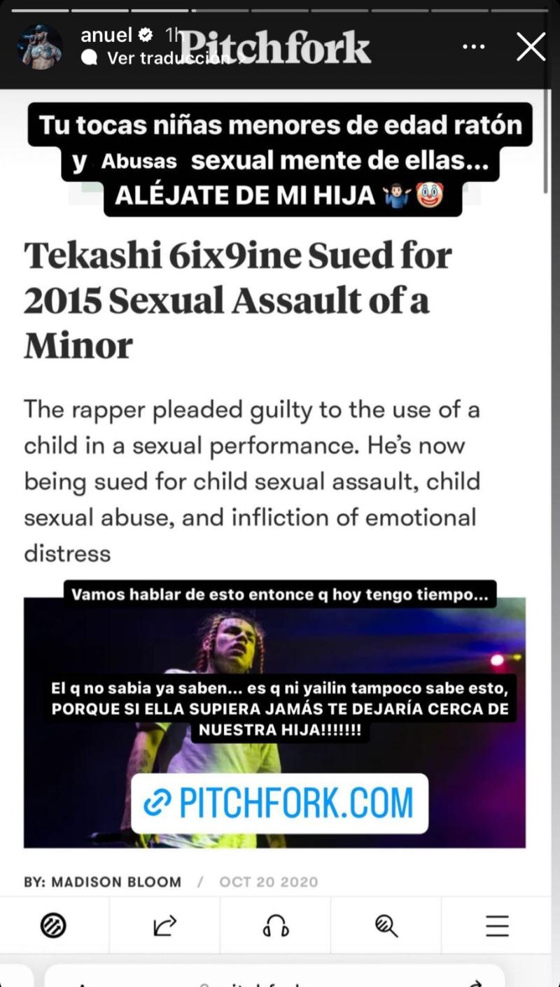 Anuel saca a la luz graves acusaciones en contra de nueva pareja de Yailin.