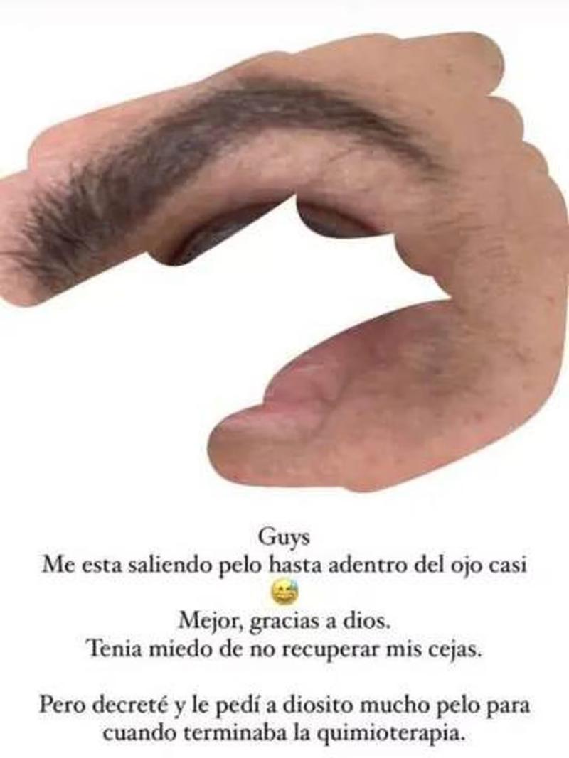 Aylén Milla muestra avance en su lucha contra el cáncer