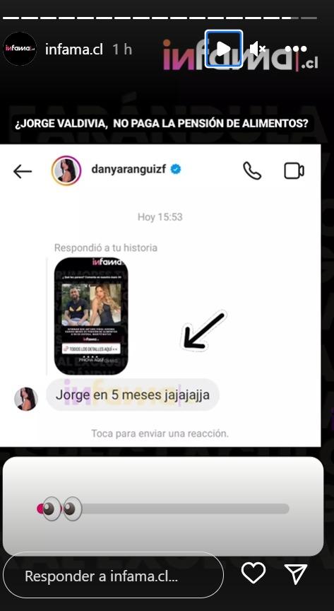 Mensaje de Daniela Aránguiz