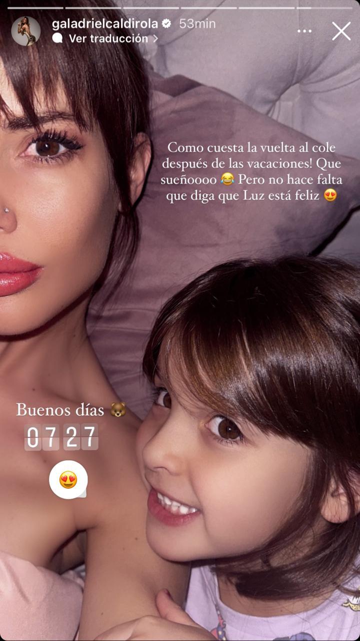 Gala Caldirola y su hija