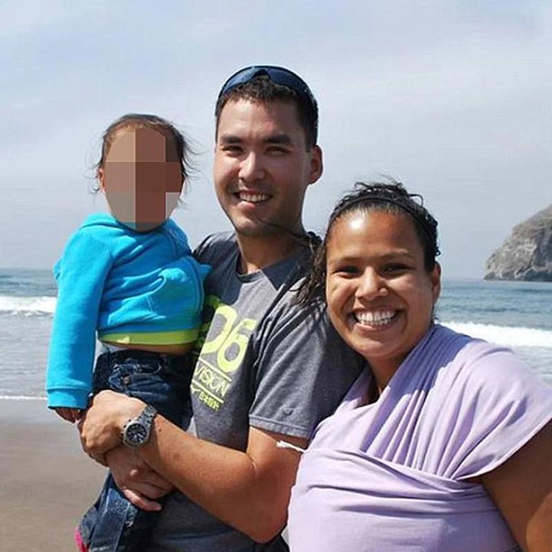 Christina, Thomas Booth y su hijo mayor