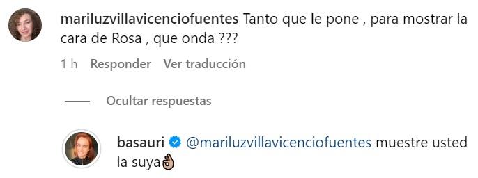 Begoña Basauri respondió a crítica en redes sociales