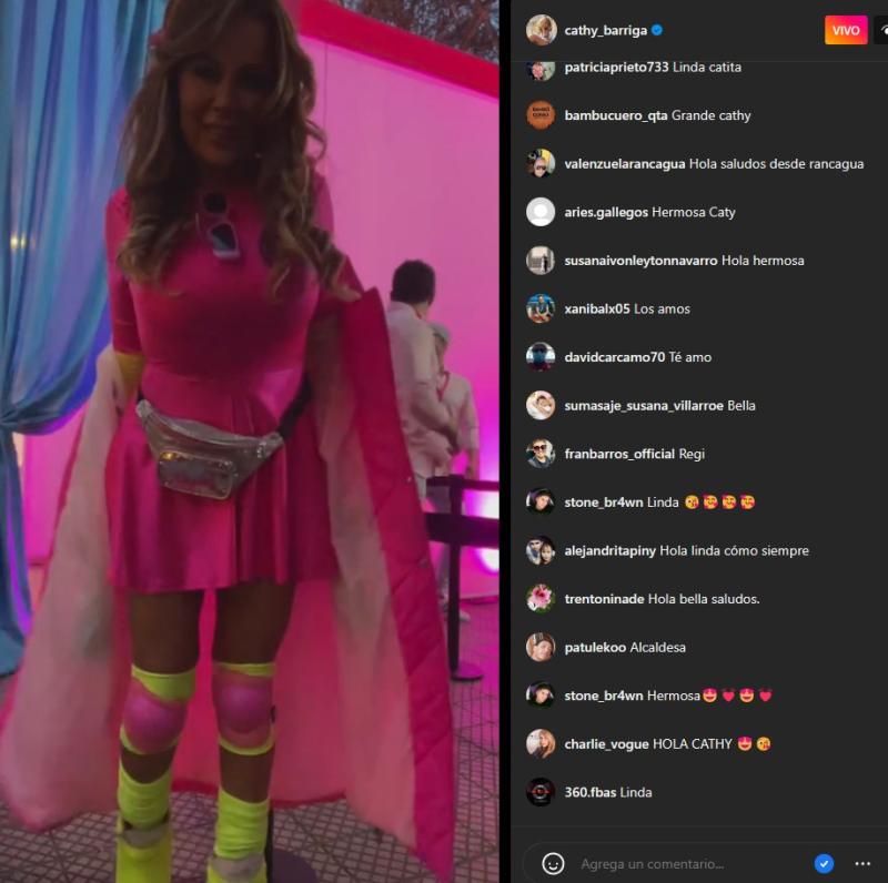 Cathy Barriga vestida como Barbie