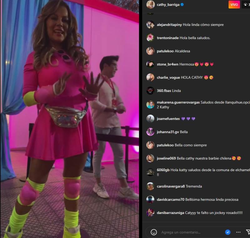 Cathy Barriga vestida como Barbie