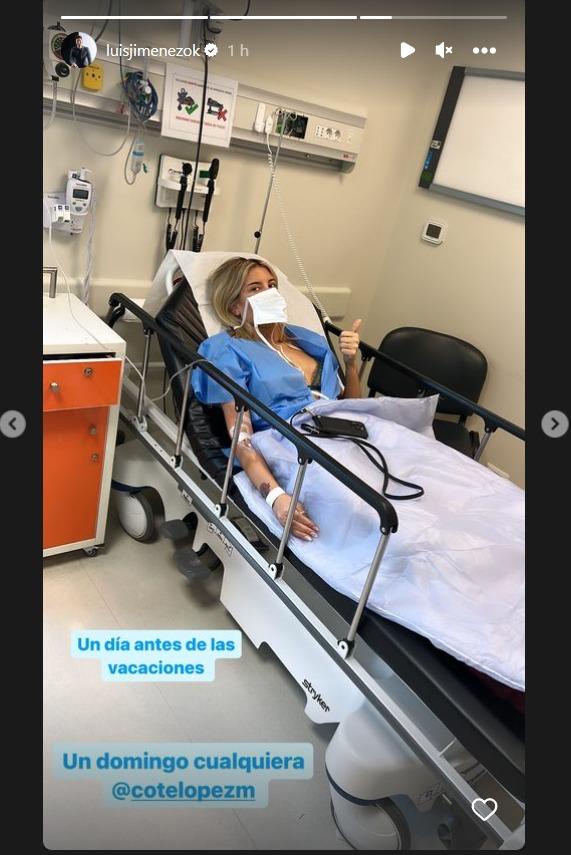 Coté López en la clínica