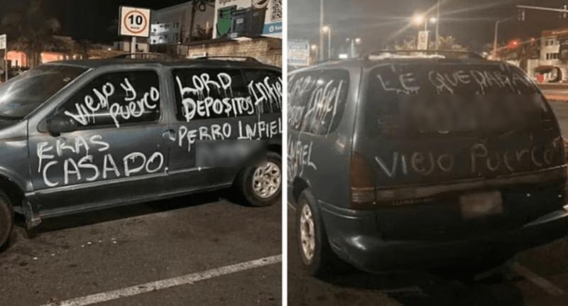 Mujer descubrió que su pareja estaba casado y así le dejó el vehículo