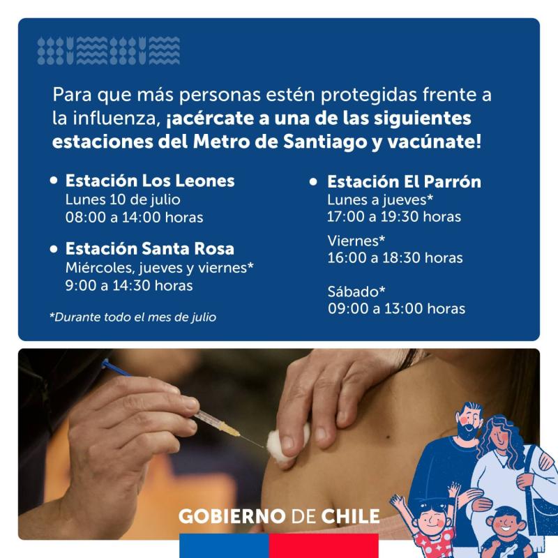 Conoce en qué estaciones de Metro puedes recibir la vacuna contra la influenza