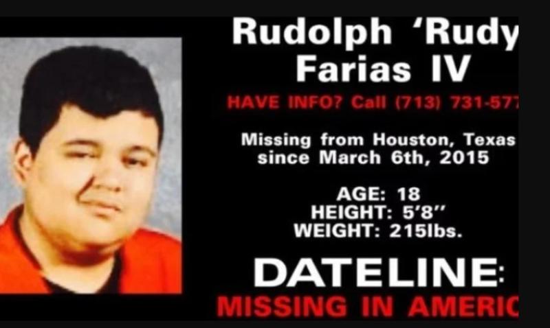 Aviso de búsqueda de Rudolph "Rudy" Farías