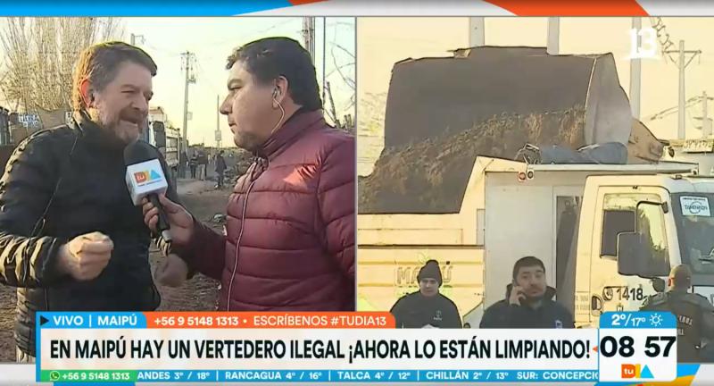 Vertedero ilegal en Maipú: más de 100 toneladas de basura