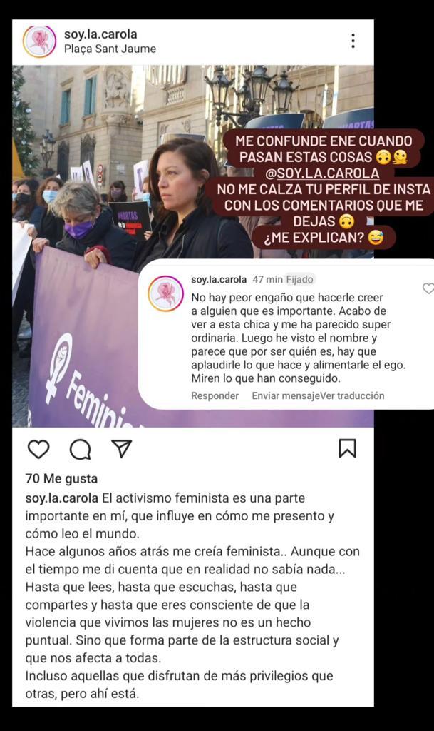 Kel Calderón se dio el trabajo de revisar la cuenta de quien la criticó