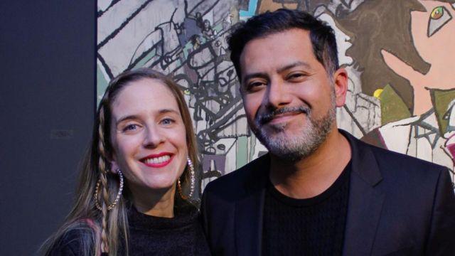 Alison Mandel y Pedro Ruminot en un evento