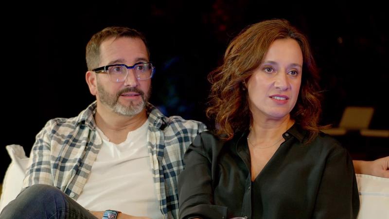 Eduardo Fuentes y su esposa Andrée Burgat en "De tú a tú"