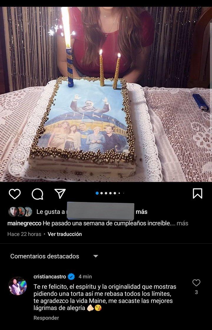 Hasta Cristián Castro reaccionó: Joven mandó a hacer torta de cumpleaños que se volvió viral