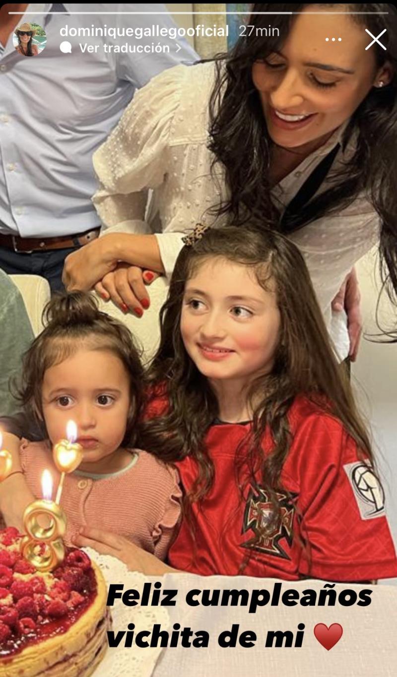 Hija mayor de Dominique Gallego y Rodrigo Wainraihgt cumplió 8 años