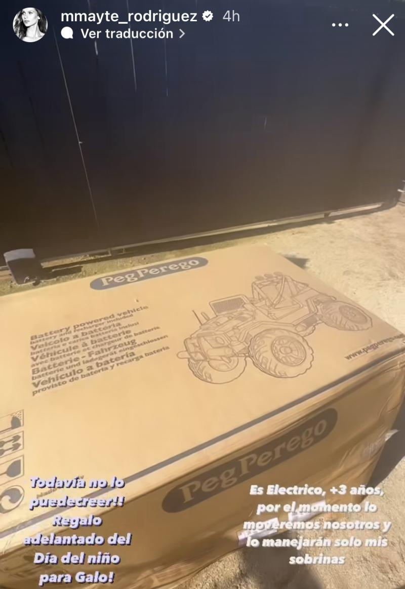 Mayte Rodríguez sorprende a su hijo Galo con regalo por el Día del Niño