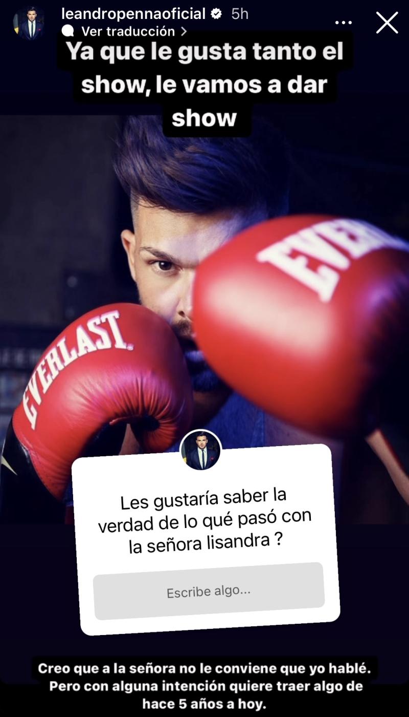 Leandro Penna respondió sin filtros a Lisandra Silva