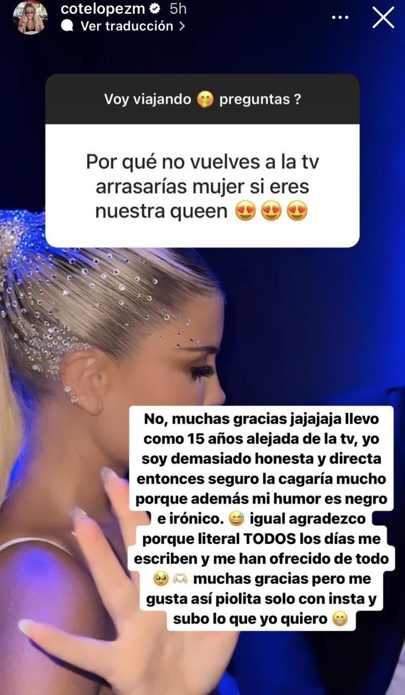 María José López y el motivo para no volver a la televisión