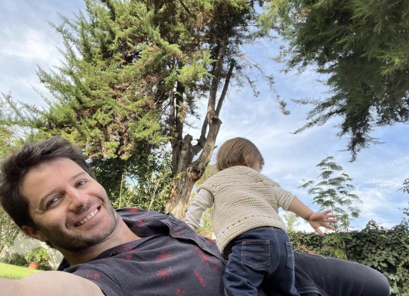 Cristián Arriagada junto a su hija Pascale