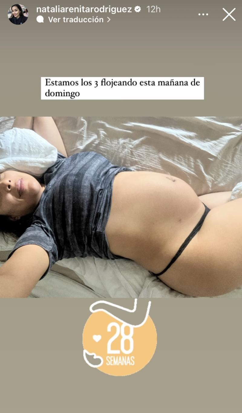 Natalia Rodríguez tiene 28 semanas de embarazo