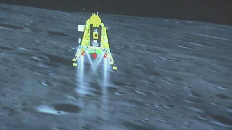 Nave India en la Luna. Créditos: AFP