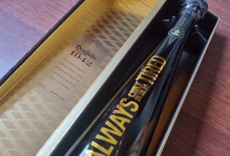 El tequila que recibió Post Malone durante su estadía en Chile. Cedida
