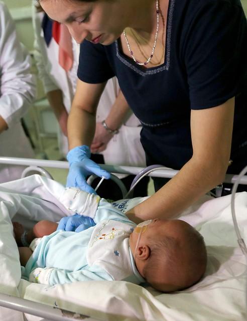 Bebé afectado por Virus Respiratorio Sincicial