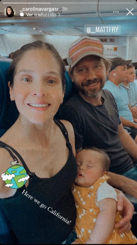 Carolina Vargas y su bebé
