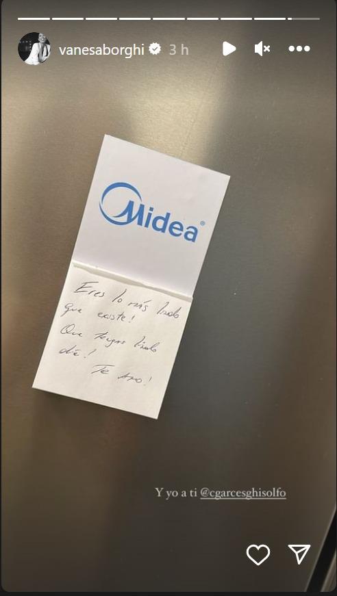 Mensaje para Vanesa Borghi