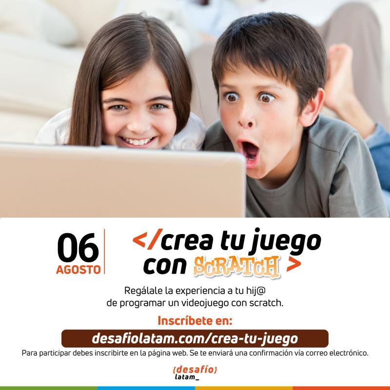 “Crea tu juego” es el nombre de la actividad gratuita que está organizando la academia de talentos digitales Desafío Latam