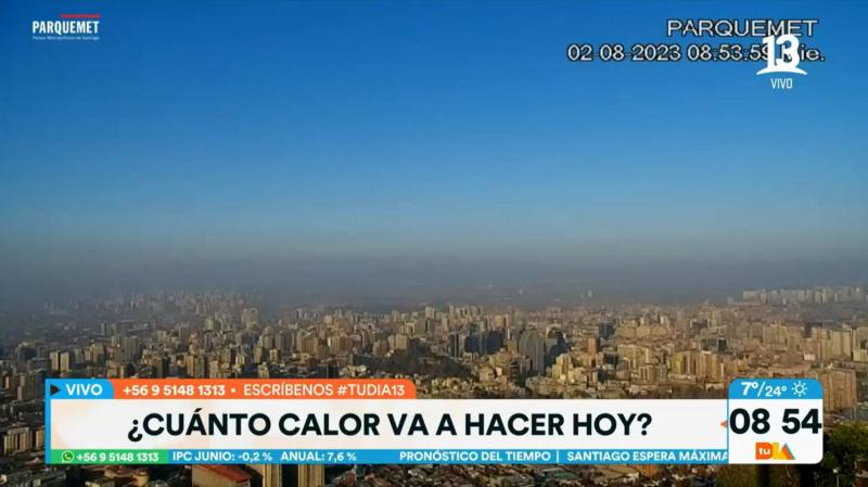 Temperatura en Santiago
