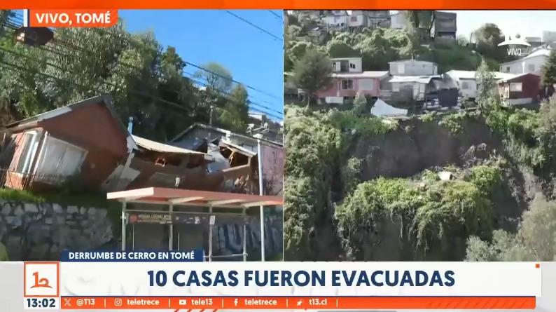 Casa derrumbada en Tomé - Captura T13