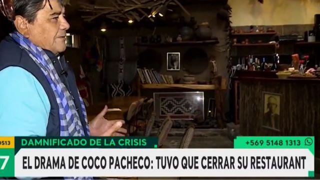 Cierre del restaurant de Coco Pacheco a causa de la pandemia en 2020.
