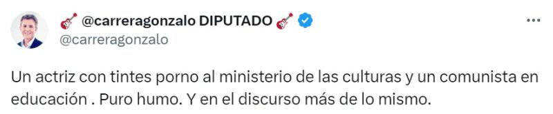 El mensaje de Gonzalo de la Carrera que molestó a Daniella Chávez