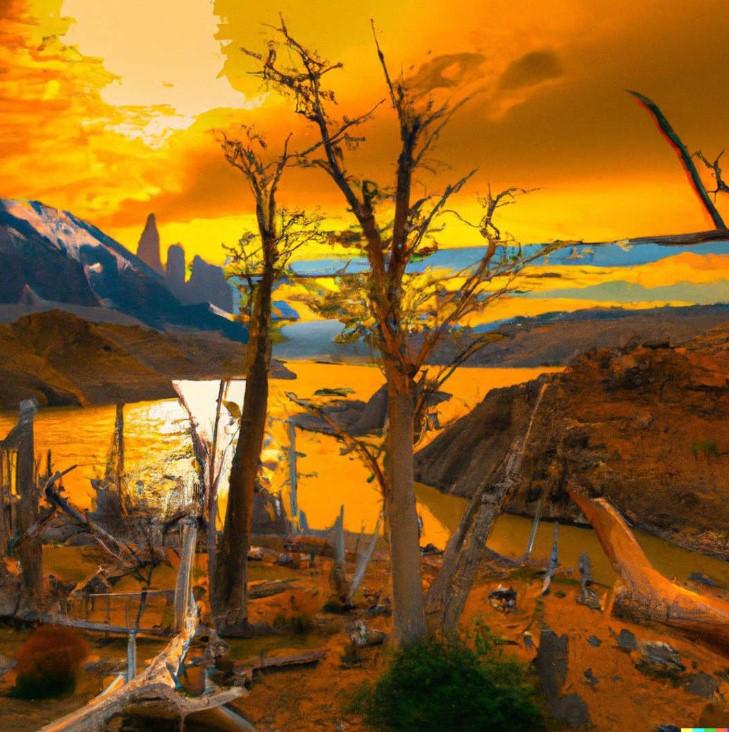 Torres del Paine en un futuro según la Inteligencia Artificial