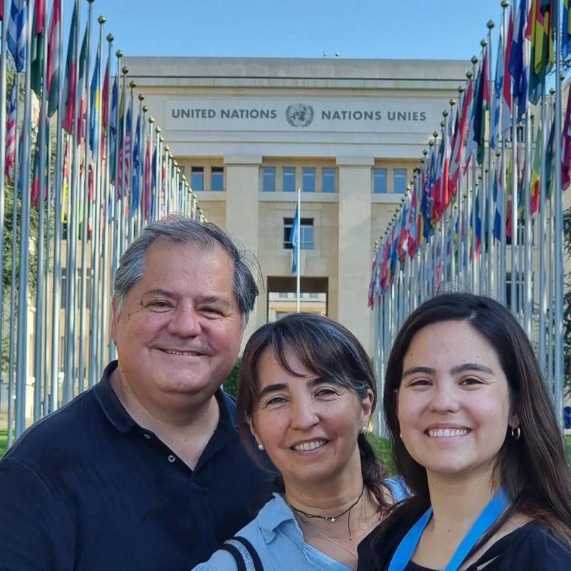 Mauricio Bustamante visitó a su hija Fernanda, quien trabaja en Suiza