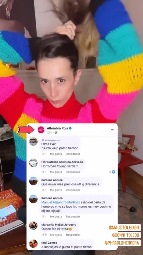 La polola de Pablo Herrera exhibió los duros comentarios de redes sociales