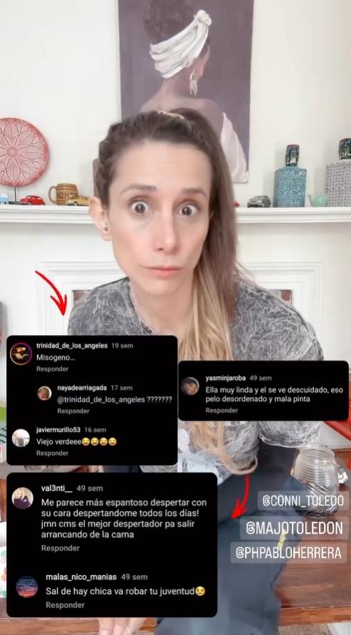 La polola de Pablo Herrera exhibió los duros comentarios de redes sociales