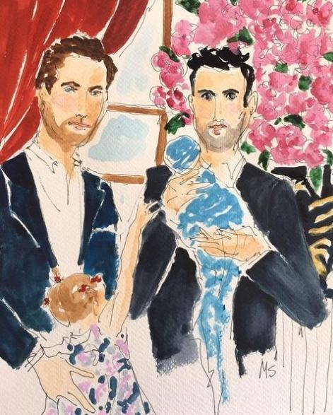 Juanito Yarur reveló el nacimiento de su segundo hijo con una pintura