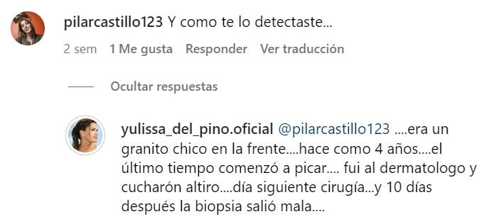 Yulissa del Pino reveló que padece cáncer de piel