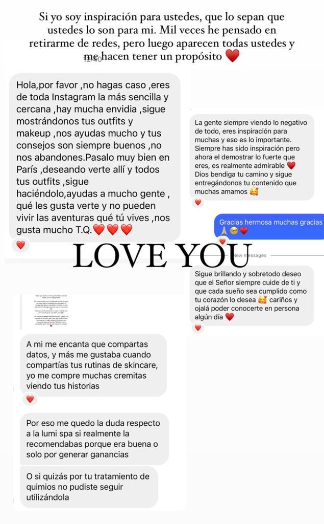 Aylén Milla recibió apoyo de sus seguidoras